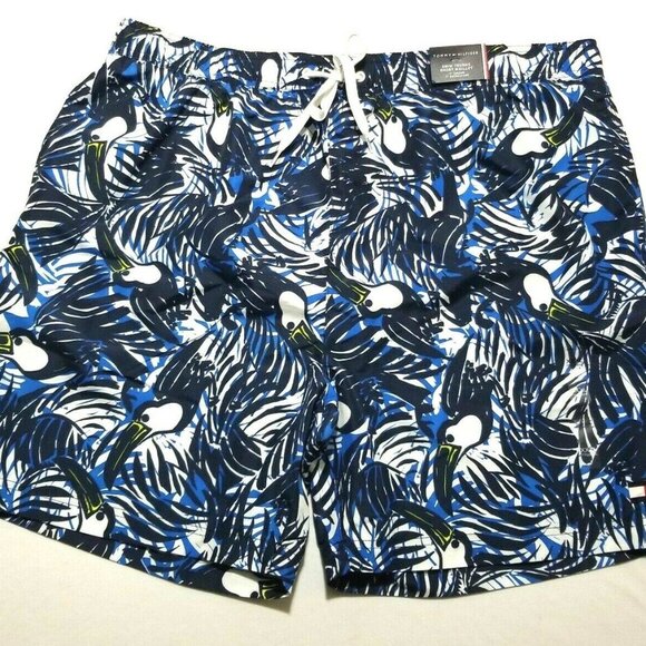 Tommy Hilfiger Traveler Swim Beach Bathing Suit Trunks Shorts Mesh Lined - Picture 6 of 11